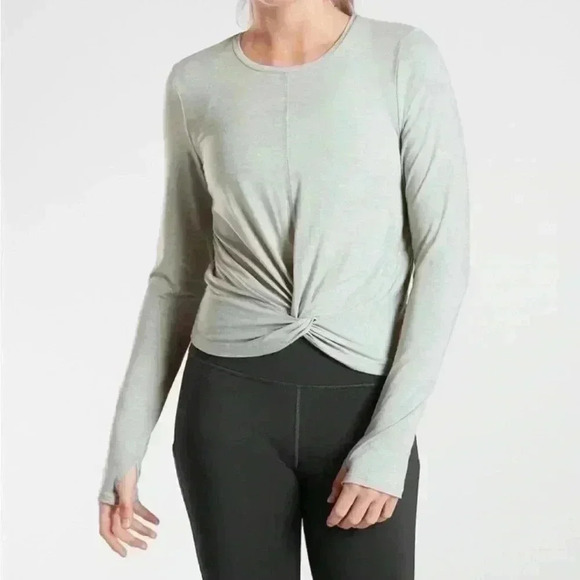 Athleta Essence Twist Top Light Green - Size Small - Picture 1 of 8